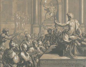 神殿で説教する伝道者聖ヨハネ、1724年。 作： Anton Maria Zanetti