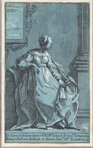 憂鬱な部屋に座る女性、1726年。 作： Anton Maria Zanetti