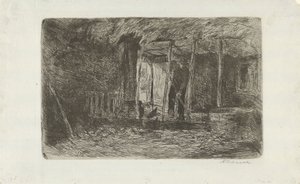 干し草小屋 作： Anton Mauve