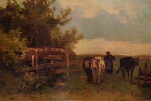 Minding Cows、ヘリソン、c1869、1938