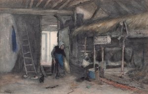 朝の家事 1845-65年頃 水彩・紙 作： Anton Mauve