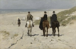 ビーチでのモーニングライド 作： Anton Mauve