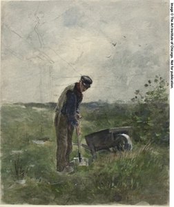 農民の耕作 作： Anton Mauve