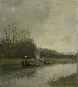 牽引船 作： Anton Mauve