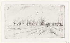 ミルクメイドと冬の風景 作： Anton Mauve