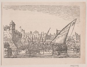 地中海の港 作： Anton Melbye