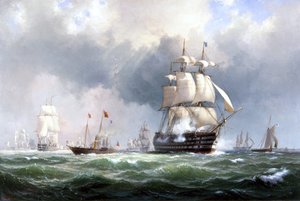 バルト艦隊がスピットヘッドを去る、1854年3月15日