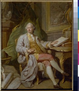 L Henninger の肖像 - Anton Pavlovich Losenko (1737-1773) による絵画、キャンバスに油彩 (31.5x26cm)、1760 年頃 - (L Henninger の肖像、Anton Pavlovich Losenko によるキャンバスに油彩) 作： Anton Pavlovich Losenko