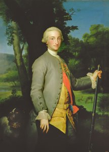 チャールズ・ド・ブルボン（1748-1819）アストゥリアス公（キャンバスに油彩） 作： Anton Raphael Mengs