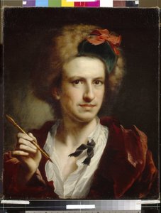 彫刻家フランチェスコ・バルトロッツィ (1728-1813) の肖像画。 Anton Raphael Mengs (1728-1779) の絵画、キャンバスに油彩。 ドイツの芸術 作： Anton Raphael Mengs