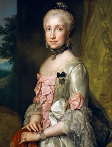 結婚を約束したブルボン家のマリア・ルイサの肖像」 アントン・ラファエル・メングス作 1764年頃 油彩・キャンバス 作： Anton Raphael Mengs