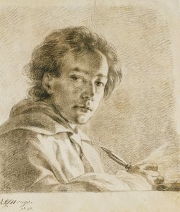 アーティストの肖像、1750 作： Anton Raphael Mengs