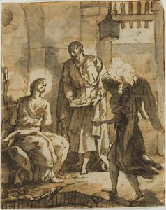 聖ペテロ、獄中の聖アガサを訪ね傷を癒す 作： Anton Raphael Mengs