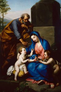 幼児洗礼者聖ヨハネと聖家族 作： Anton Raphael Mengs