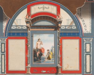 ローマ、ヴィーナス、エロトのあるニンフのヴィラネグローニの敷地内にあるローマの家の壁画。 1778