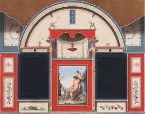 ローマのヴィラネグローニ、金星、負傷したアドニスの敷地内にあるローマ時代の家の壁画。 1778 作： Anton Raphael Mengs