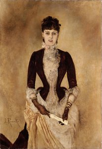 イザベラ・ライサーの肖像 - ロマコ、アントン (1832-1889) - 1885 - キャンバスに油彩 - 130,5x90 - レオポルド美術館、ウィーン 作： Anton Romako