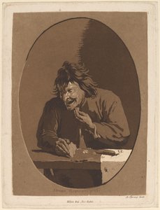 農民の食事 作： Anton Spreng after Adriaen Brouwer; published by Joseph Eder