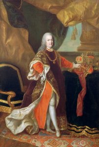 オーストリア1708-1765年の皇帝フランシス1世の肖像 作： Anton von Maron
