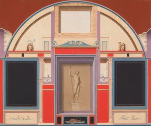 アドニスの像であるローマのヴィラネグローニの敷地内にあるローマの家の壁画。 1801年頃（？） 作： Anton von Maron