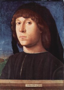 若い男の肖像 作： Antonello da Messina