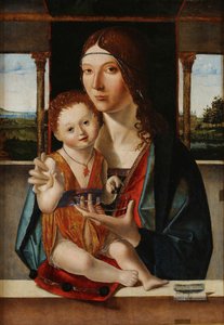 聖母子、1480年。 作： Antonello da Messina