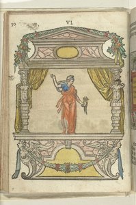 勤勉さの擬人化（ディリジェンティア）のある舞台、1578年