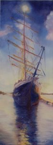Tenacious in Antigua bay, 2008（キャンバスに油彩） 作： Antonia Myatt