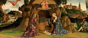 キリスト降誕、1480年代（木のテンペラ） 作： Antoniazzo Romano