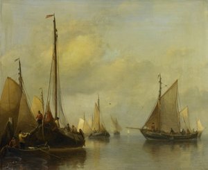 穏やかな海での漁船 作： Antonie Waldorp
