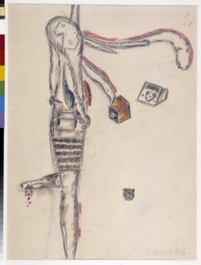 アントナン・アルトー(1896-1948)のドローイング。 作： Antonin Artaud