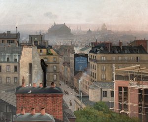 モンマルトルから見たパリ、1887 作： Antonin Chittussi