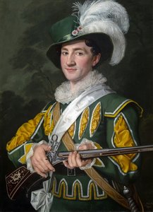 カール・マリア・フォン・ウェーバー（1786-1826）のオペラ「Der Freischuetz」のマックス役のアロイス・イェレン（1801-1857） - アントニン・マチェク（1775-1844）。油彩・キャンバス 作： Antonin Machek
