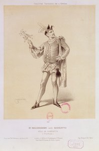 ヴェルディのリゴレットのリゴレットとしてのメルキセデク氏の肖像 作： Antonin Marie Chatiniere