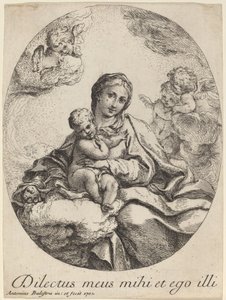 雲の上の聖母子 作： Antonio Balestra