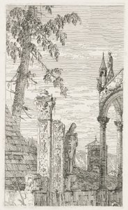 ビュー：彫刻の断片、1735-1746。 作： Giovanni Antonio Canal