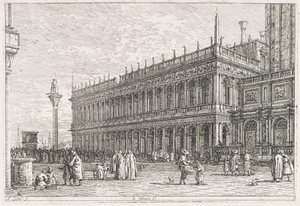 ビュー: 図書館, ヴェネツィア 作： Antonio Canaletto