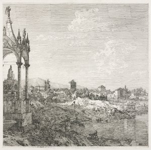 ビュー: 司教の墓所 作： Antonio Canaletto