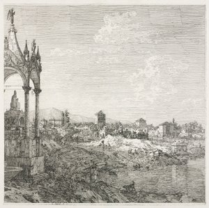 ビュー：ビショップの墓、1735-1746。 作： Giovanni Antonio Canal