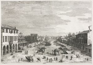 ビュー: メストレ、ヴェネツィア県の町のビュー 作： Antonio Canaletto