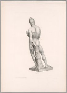 アヤックス、背面図、カノーヴァ作品集より 作： Antonio Canova