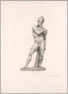 アヤックス、正面図、カノーヴァ作品集より 作： Antonio Canova