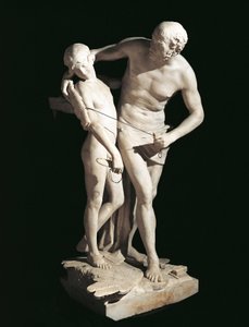 アントニオ・カノーヴァ（1757-1822）作「ダイダロスとイカロス」、大理石彫刻、高さ220cm 作： Antonio Canova