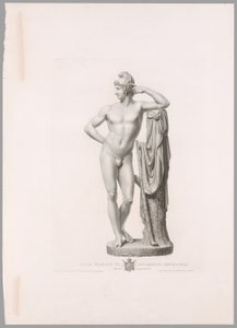 切り株にもたれるパリ、正面から（カノーヴァ作品集より 作： Antonio Canova
