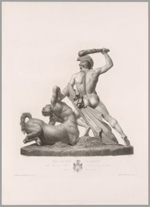 テセウスとケンタウロス、背面図、カノーヴァ作品より 作： Antonio Canova