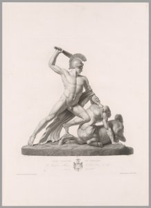 テセウスとケンタウロス、正面図、カノーヴァ作品より 作： Antonio Canova