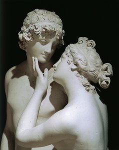アントニオ・カノーヴァ（1757-1822）作「ヴィーナスとアドニス」、大理石製フィギュア群、詳細 作： Antonio Canova