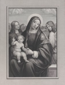 聖母子と天使、1822-88年。 作： Antonio Dalco