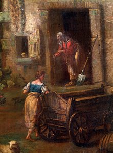 18世紀のイタリアの風景の詳細 作： Antonio Diziani
