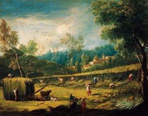 アントニオ・ディジアーニ（1737-1797）の「夏」、絵画。 作： Antonio Diziani